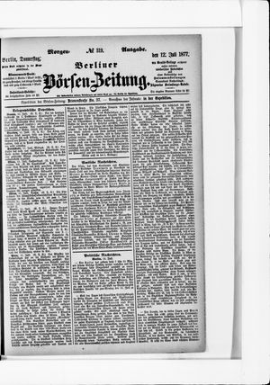 Berliner Börsen-Zeitung vom 12.07.1877