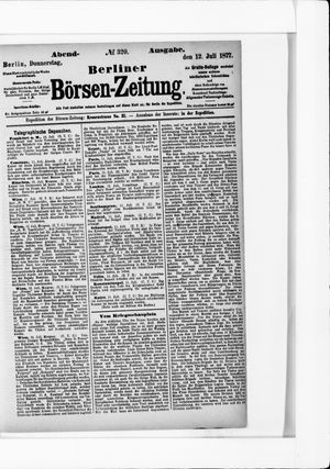 Berliner Börsen-Zeitung vom 12.07.1877