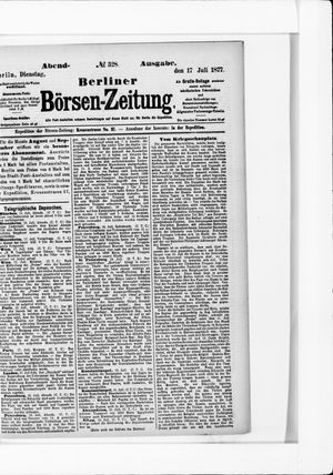 Berliner Börsen-Zeitung vom 17.07.1877