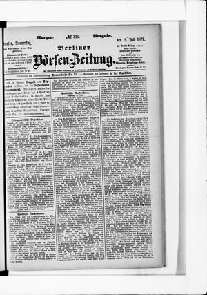 Berliner Börsen-Zeitung vom 19.07.1877