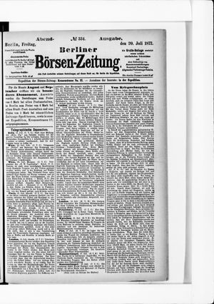 Berliner Börsen-Zeitung vom 20.07.1877