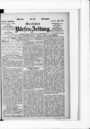 Berliner Börsen-Zeitung vom 21.07.1877