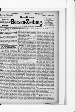 Berliner Börsen-Zeitung on Jul 25, 1877