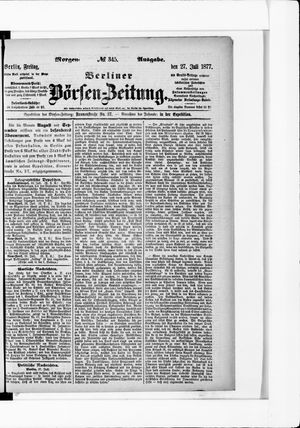 Berliner Börsen-Zeitung on Jul 27, 1877