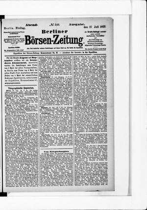 Berliner Börsen-Zeitung on Jul 27, 1877