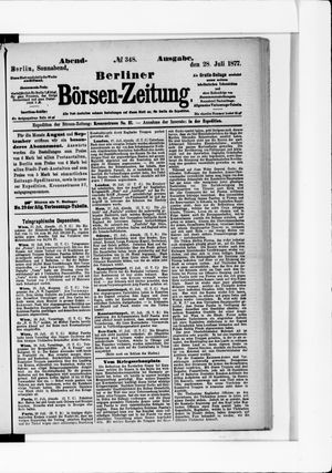 Berliner Börsen-Zeitung vom 28.07.1877