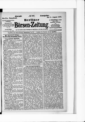 Berliner Börsen-Zeitung on Aug 4, 1877