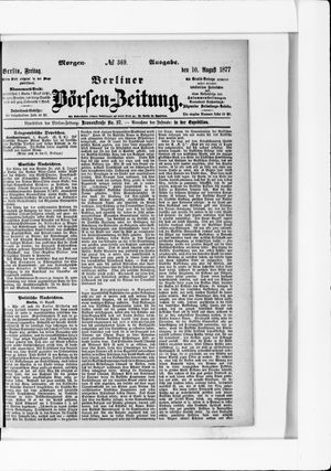 Berliner Börsen-Zeitung vom 10.08.1877