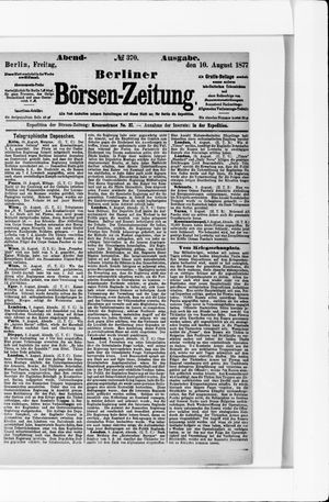 Berliner Börsen-Zeitung vom 10.08.1877