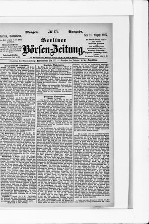 Berliner Börsen-Zeitung on Aug 11, 1877