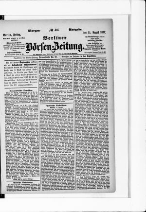 Berliner Börsen-Zeitung vom 31.08.1877