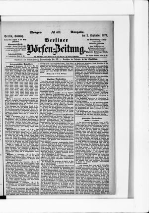 Berliner Börsen-Zeitung vom 02.09.1877