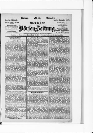 Berliner Börsen-Zeitung vom 05.09.1877