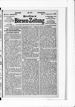 Berliner Börsen-Zeitung vom 08.09.1877