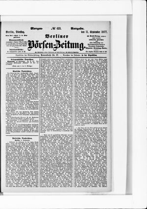 Berliner Börsen-Zeitung on Sep 11, 1877