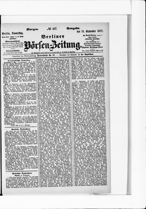 Berliner Börsen-Zeitung vom 13.09.1877