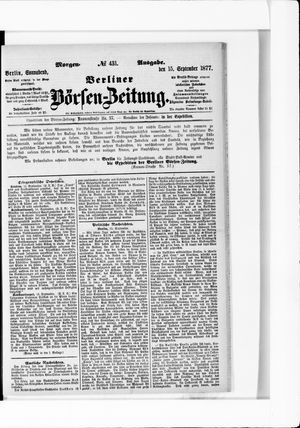 Berliner Börsen-Zeitung on Sep 15, 1877