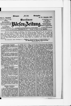 Berliner Börsen-Zeitung on Sep 22, 1877