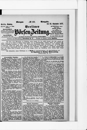 Berliner Börsen-Zeitung vom 23.09.1877