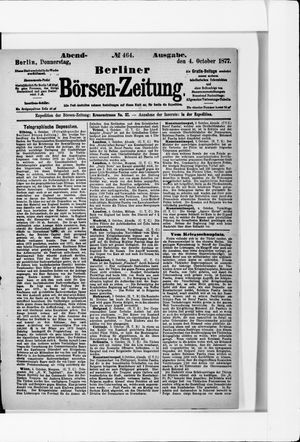 Berliner Börsen-Zeitung vom 04.10.1877