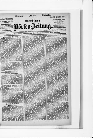 Berliner Börsen-Zeitung on Oct 11, 1877