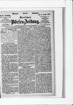 Berliner Börsen-Zeitung vom 18.10.1877