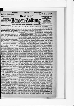 Berliner Börsen-Zeitung vom 25.10.1877