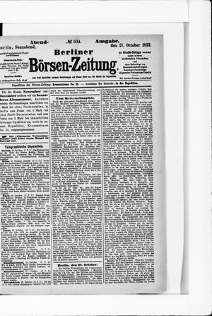 Berliner Börsen-Zeitung vom 27.10.1877