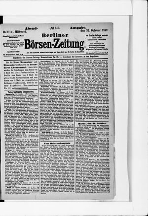 Berliner Börsen-Zeitung vom 31.10.1877
