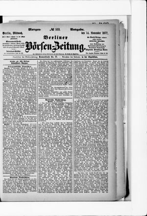 Berliner Börsen-Zeitung vom 14.11.1877
