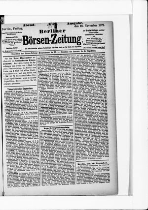 Berliner Börsen-Zeitung on Nov 16, 1877