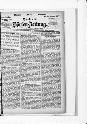 Berliner Börsen-Zeitung vom 20.11.1877