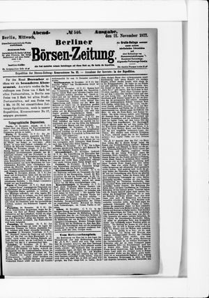 Berliner Börsen-Zeitung on Nov 21, 1877