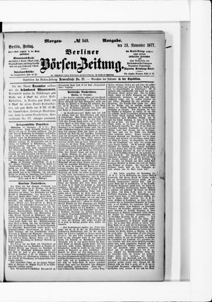 Berliner Börsen-Zeitung vom 23.11.1877