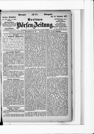 Berliner Börsen-Zeitung vom 24.11.1877