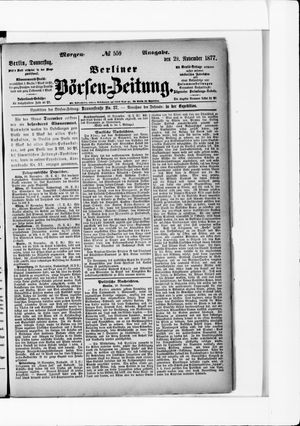 Berliner Börsen-Zeitung on Nov 29, 1877