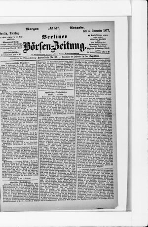 Berliner Börsen-Zeitung on Dec 4, 1877