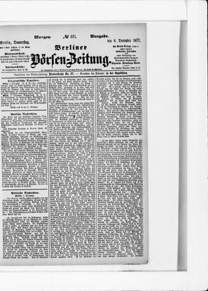Berliner Börsen-Zeitung vom 06.12.1877