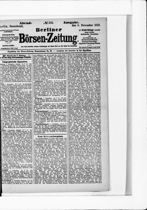 Berliner Börsen-Zeitung vom 08.12.1877