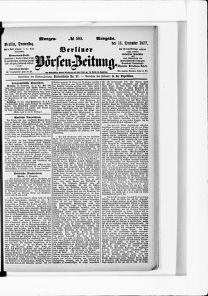 Berliner Börsen-Zeitung vom 13.12.1877