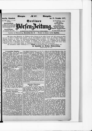 Berliner Börsen-Zeitung vom 15.12.1877