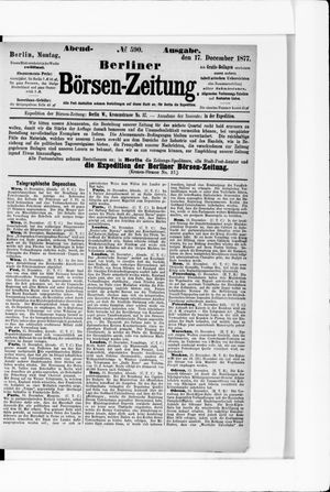 Berliner Börsen-Zeitung vom 17.12.1877