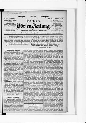 Berliner Börsen-Zeitung on Dec 23, 1877