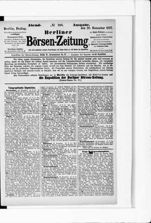 Berliner Börsen-Zeitung vom 28.12.1877