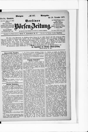 Berliner Börsen-Zeitung vom 29.12.1877