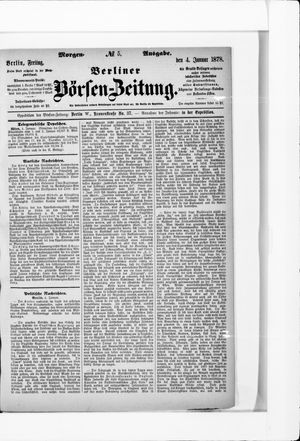 Berliner Börsen-Zeitung vom 04.01.1878