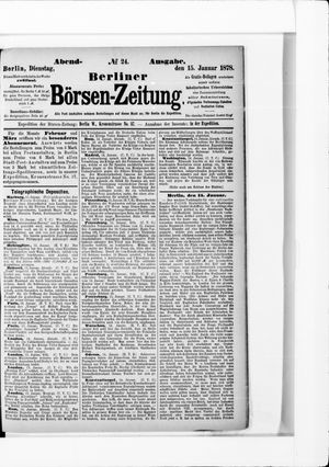 Berliner Börsen-Zeitung vom 15.01.1878