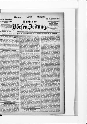 Berliner Börsen-Zeitung vom 19.01.1878