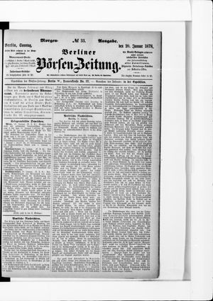 Berliner Börsen-Zeitung vom 20.01.1878