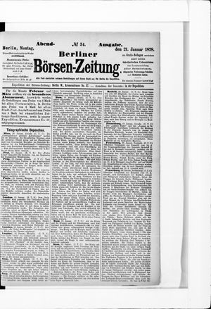 Berliner Börsen-Zeitung on Jan 21, 1878